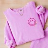 Simply Sage Market S.W.Smiley Simple Wink Bold Lightweight Garment Dyed Sweatshirt - 3 of 4
