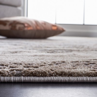 Abstract Swirl 8' x 10' Grey Taupe Synthetic Area Rug