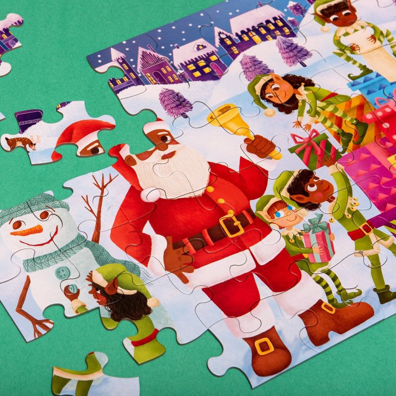 Santa&#39;s Helpers Kids&#39; Jumbo Puzzle featuring Joyful Santa - 48pc, 4 of 11