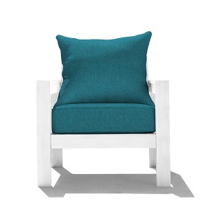 Honeycomb Outdoor Edisto Seat - White Aluminum Chair: Weather Resistant Modular Patio Lounge Furniture - 1 of 4
