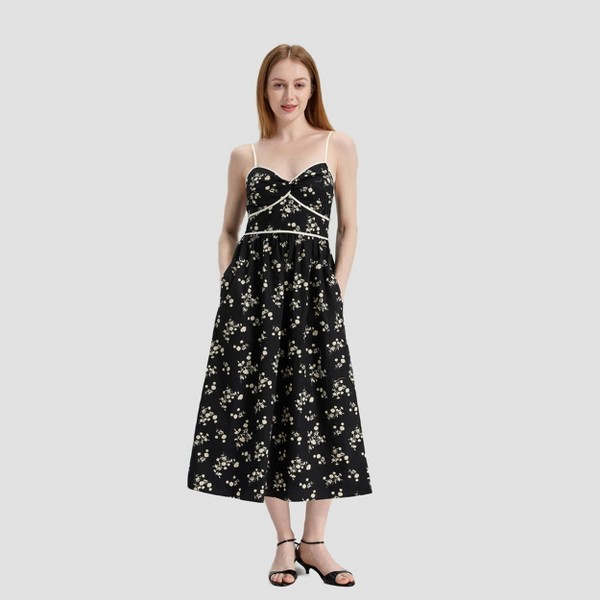 Vestido midi corte A con giro al frente de mujer - A New Day™ 3