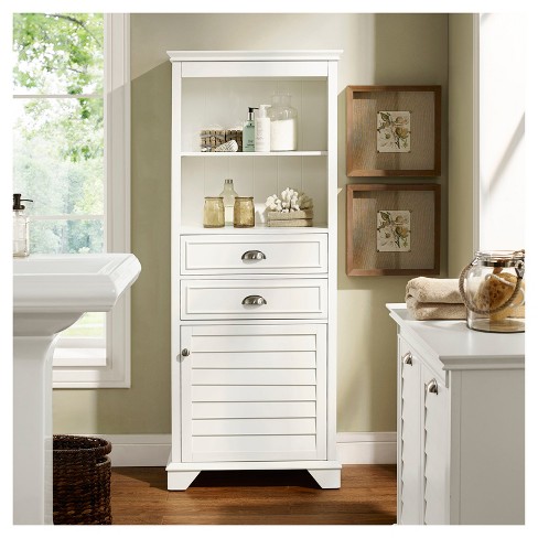 lydia tall cabinet in white