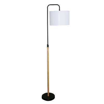 VYNXARIA 59"H Arc Floor Lamp with Cylinder Shade, Curved Standing Light for Living Room, Bedroom