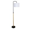 Arc Floor Lamp with Cylinder Shade – Curved Wooden Pole Standing Light, 110V Plug-In for Living Room, Bedroom Reading Corner or Office - 3 of 4
