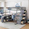 Sapphtopaz High Loft Bed with 7 Drawers 2 Shelves and Desk, Versatile Gaming Loft for Kids, Teens & Gamers, Space-Saving - 4 of 4
