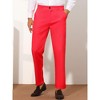 Lars Amadeus Men's Slim Fit Flat Front Solid Color Skinny Business Dress Pants - 2 of 4