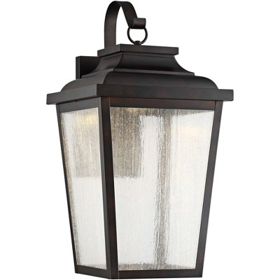 Minka Lavery Rustic Outdoor Wall Light Fixture Chelesa Bronze LED 24 1/4" Clear Seeded Glass for Post Exterior Barn Porch Patio