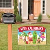 Big Dot of Happiness Tropical Christmas - Beach Santa Holiday Party Yard Sign Lawn Decorations - Mele Kalikimaka Party Yardy Sign - 2 of 4