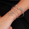 SOHI Women's Metallic Silver The Celestrial Arrow Multi-Layer Bracelet - 4 of 4