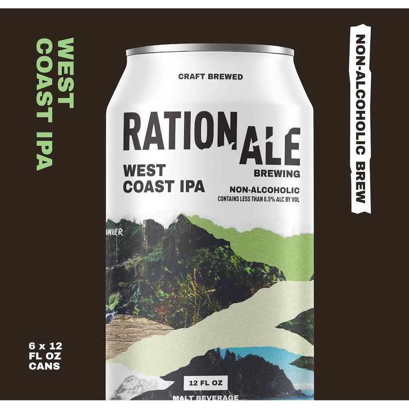 RationAle West Coast IPA Non-Alcoholic - 6pk/12 fl oz Cans, 3 of 6