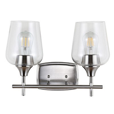 Tage Wall Sconce - Nickel/Clear - Safavieh