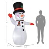 SEVOBAL Inflatable Holiday Decorations Christmas Inflatables Outdoor Decorations Snowman Inflatable Christmas Decoration, White, 66.3"*31.5"*94.5" - 3 of 4
