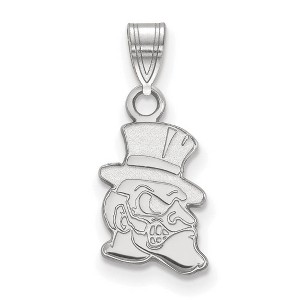 Black Bow Jewelry 10k White Gold Wake Forest Demon Deacons NCAA Small Pendant - 1 of 3
