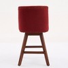 CAVINAS 360° Swivel Bar Stools Set of 2,Fabric Padded Barstools with Curved Backrest,Counter Stools with Nailhead Trim,Bar Stool for Kitchen Island - 2 of 4