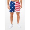 OppoSuits Men's Summer Set - American Flag Printed Top And Shorts - 4 of 4