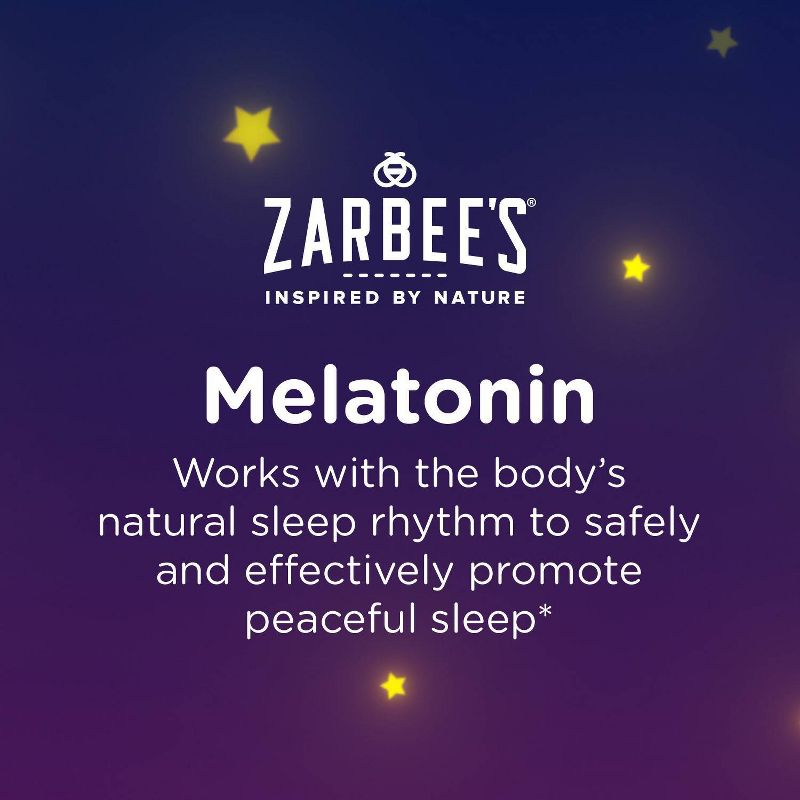 Zarbee&#39;s Kid&#39;s Sleep Gummies with Melatonin, Drug-Free, Non-Habit Forming - Natural Berry - 50ct, 4 of 15