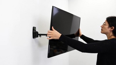 Black Steel Full Motion TV Wall Mount for 13"-42" Screens