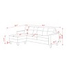 NicBex Modern 76.7 Inch L-shaped Sofa Corner Couch with Convertible Ottoman for Small Spaces,Living Room,Apartment,Blue - 3 of 4
