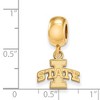 Black Bow Jewelry 14k Yellow Gold Plated Sterling Silver Iowa State Cyclones NCAA Bead Charm - 2 of 3
