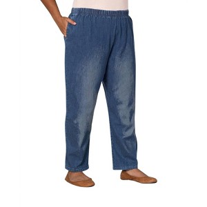 Women's Plus Size Premium Wide Leg Denim Jeans - On The Plus Side - 1 of 3