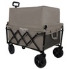 Whisen Expandable Dual-Layer Utility Wagon with 100% Extra Space, Grocery Cart for Camping, Shopping, Supports 225lbs - 2 of 4