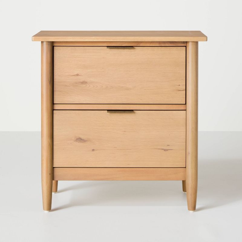 2-Drawer Wood Nightstand - Hearth & Hand™ with Magnolia, 3 of 14