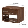 Resenkos Rustic Floating Nightstand Set of 2, Wood Wall Shelves and Floating Night Stand for Storage in Bedroom, Walnut Brown - 3 of 4