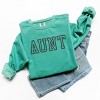 Simply Sage Market Embroidered Aunt Outline Garment Dyed Sweatshirt - 3 of 4