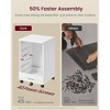 Mobile 5-Drawer File Cabinet - Tool-Free Assembly, Locking Wheels, Printer Stand for Home Office, Cloud White - 4 of 4