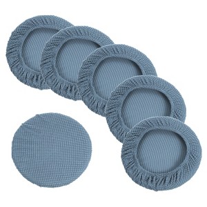 Unique Bargains Round Washable Elastic Bar Seat Cover for Dia 11"-16" Chair 6 Pcs - 1 of 4