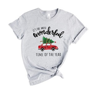 Simply Sage Market Women's It's The Most Wonderful Time Car Short Sleeve Graphic Tee - 1 of 4