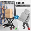 Hydraulic Lift Table Cart, 300/500/1100 lbs Capacity 28.5" Lifting Height, Manual Single Scissor Lift Table with Wheels & Non-Slip Pad for Handling - 2 of 4