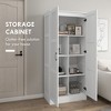 71" Tall Storage Cabinet with Movable Storage Shelves, Modern Style Pantry Cupboard Cabinet with Soft Close Doors - 4 of 4