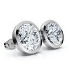 Pompeii3 Certified 6Ct TW Martini Bezel Diamond Studs 14k Gold Lab Created - 3 of 4