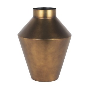 HomeRoots 13" Antiqued Bronze Metal Table Vase - 1 of 4