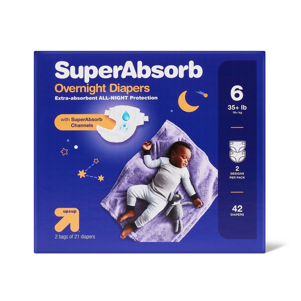 Photos - Baby Hygiene Disposable Overnight Diapers Giant Pack - Size 6 - 42ct - up & up™