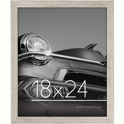 Americanflat 18x24 Poster Frame in Driftwood with Polished Plexiglass-Horizontal and Vertical Formats with Included Hanging Hardware