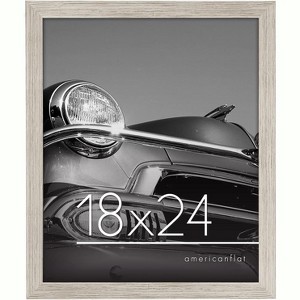 Americanflat 18x24 Poster Frame in Driftwood with Polished Plexiglass-Horizontal and Vertical Formats with Included Hanging Hardware - 1 of 4