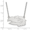 Black Bow Jewelry 10k White Gold Kansas Jayhawks NCAA Necklace 18 Inch - 2 of 4