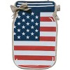 Patriotic Mason Jar Burlap USA Garden Flag 18" x 12.5" Briarwood Lane - 3 of 4