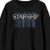 Starship Repeated Text Crew Neck Long Sleeve Black Adult Sweatshirt - 2 of 3