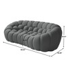 WJSHome Bubble Sofa,98.43'' Comfy Breathable Mesh Fabric Upholstered Curved Couch, 3D Honeycomb Shape Modern Couch for Living Room - 3 of 4