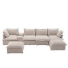Whisen Modular Sectional Sofa with Movable Storage Ottoman and Console, Wide Seat, 6 Seat U Shaped Couch - 4 of 4