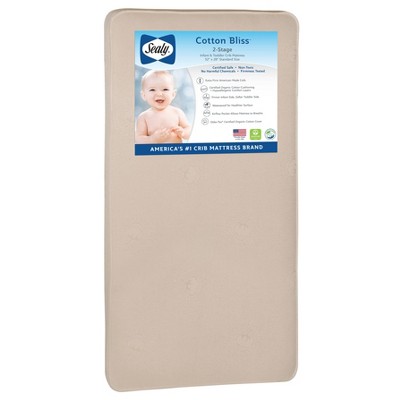 Sealy Cotton Bliss 2-Stage Crib And Toddler Mattress