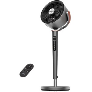 HYKOLITY Large Pedestal Fan 120° Quiet Oscillating Fan for Bedroom Air Circulator Standing Fans With Remote DC Motor 20db 12H Timer 12 Speeds 5 Modes - 1 of 4
