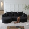 KWPZQEB 105'' Curved Sectional Sofa, 4-Seater Modular Sectional Sofa with 7 Pillows & Deep Seat, Comfy Chenille Couches for Living Room - 3 of 4