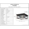 Urban Ambiance Luxury Vintage Outdoor Ceiling Light 5.5''H x 11.5''W,  Olde Bronze Finish,  Longmont Collection, UHP1330 - 4 of 4