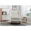 Mid-Century Modern Rocking Chair - Accent Chair for Living Room, Nursery, High Back Ergonomic Design - 2 of 4