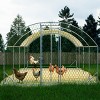 LAOTIES Large Metal Chicken Coop,Walk-in Outdoor Poultry Run With Waterproof Cover And Lockable Door,Chicken Cage - 2 of 4
