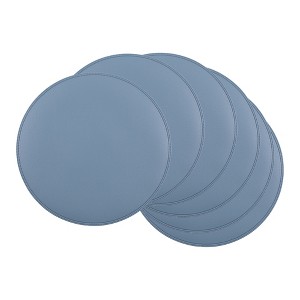 REGALWOVEN Faux Leather Waterproof Soft Heat Resistant Wipeable Placemats 6 Pcs - 1 of 4